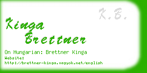 kinga brettner business card